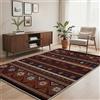 GENIMO Vintage Tappeto Salotto, Lavabile, 120x170 cm, Marrone scuro | Lavabile Antiscivolo, Pelo Corto, Cucina, Camera da Letto, Entrata, Scendiletto, Ufficio