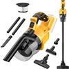 Tsu‌Icaty Aspirapolvere senza fili per batteria DeWalt da 20 V, aspirapolvere portatile per casa, auto, pavimenti in legno duro con filtro HEPA lavabile 125 AWG (senza batteria)