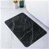 Pure 4Home Tappeto da bagno in diatomite, 60 x 40 cm, ad asciugatura rapida, antiscivolo e antibatterico - Tappetino in pietra diatomite super assorbente - Tappetino diatomite - Stone Bath Mat (marmo