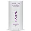 Native Lavender & Rose Deodorant (2.65 oz / 75 g) | Adatto per uomo e donna, Con Burro di Karitè e Olio di Cocco, Controllo odori 72 ore