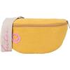 Fritzi aus Preussen Fritzi Bum Bag Medium Limited Smile Marsupio da donna in pelle sintetica Crossbody Marsupio Festival Wiesn Belt Bag con Flock-Smile 12 x 29 x 9 cm, verde, grigio chiaro, giallo