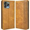 MOJIA Cover per ZTE Blade V70 Vita / V70 Design, PU Custodia Antiurto Resistente ai Graffi, Custodia Flip Portafoglio per Telefono con Supporto e Slot per Schede. Marrone