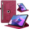 TEDTIKJT Tablet Cover per Lenovo Tab P11 Pro 2nd Gen 11.2 2022 TB138/ TB132 Custodia Pelle PU 360°Multi Angolo Supporto Funzione Ruotabile Flip Protettiva Custodia, Albero Rosso