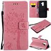 Fatcatparadise Cover per Samsung Galaxy A6 Plus 2018, Custodia Samsung A6 Plus 2018, Custodia Portafoglio a Libro in Pelle Flip Cover e TPU Silicone con Funzione Supporto Chiusura Magnetica (Rosa)