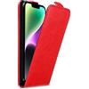 Cadorabo Custodia compatibile con Apple iPhone 14 PLUS in ROSSO MELA - Coperchio protettivo in design flip con chiusura magnetica