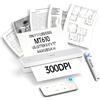 iDPRT Stampante termica portatile, 300 dpi, mini stampante termica A4, stampante Bluetooth per viaggi, casa, studio, stampante wireless per uso domestico, compatibile con iOS, Android e PC, bianco