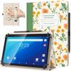 TiMOVO Custodia Universale per Tablet Android 10,1'' con Anello per Pennaxx | Taccuino Floreale Primav, Tutti i Tablet Touchscreen da 9,6-11 Pollici, Cover Leggera e Pieghevole in Piedi, Cinghia a Mano