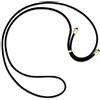 mtb more energy® Corda di Ricambio per Collana Smartphone - Nero - compresi Cappucci protettivi (Oro) - cuerda de intercambio de Tirante Catena Banda