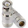 Vecys 2 Pezzi Adattatore Coassiale RF N Femmina a BNC Maschio 50 Ohm Adattatore N a BNC in Rame Pieno ad Alta Frequenza per Cavo Coassiale Radio Antenna