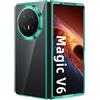 GIOPUEY Cover Compatibile con Honor Magic V6, Alta Trasparenza Custodia, Materiale PC Rigido Case，Nessun Ingiallimento, Nessuno Sbiadimento - Green