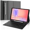 IVEOPPE Cover Tastiera per Samsung Galaxy Tab S10 Lite/S10 FE/S9 FE 10.9/S9 11 | Magnetico Staccabile Keyboard, Italiano QWERTY, Custodia Tastiera Senza Fili Bluetooth con Portapenna, Grigio scuro