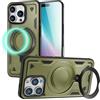 NALIA Custodia Magnetica Robusta per iPhone 16 Pro - Cover, Verde Titanio | Guscio Duro, Cuore Morbido, Presa Tattica, Potenza Magnetica & Compatibilità, Basta Dondolii, STORMGUARD