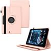 World biz Custodia universale per tablet da 8 pollici, in pelle PU, con supporto girevole a 360°, adatta per tutti i tablet Android Samsung, Lenovo, Acer, Huawei, Sony, iPad, Toshiba da 8 (oro rosa)