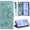 ivencase Custodia e pellicola protettiva per Samsung Galaxy A57 5G, verde | Custodia a portafoglio pieghevole di alta qualità, con chiusura magnetica, scomparto per carte di credito e supporto