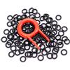IT-Services Irro 120x Noise Dampener / O-Ring ammortizzatori di gomma per tastiere, comprende mezzi per rimuovere le chiavi per Cherry MX, Corsair MX e Kailh MX Colore delle chiavi: NERO, Durezza: INTENSO (Shore 70A)