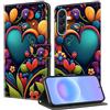 TUOLISG Custodia per Samsung Galaxy A16 4G/5G,in pelle PU con chiusura magnetica,funzione stand,slot per carte di credito,resistente agli urti per Samsung Galaxy A16,Fiore d'amore