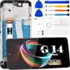 SRJTEK Schermo di ricambio per Motorola Moto G14 G14/G54 Display LCD per Moto G54 Digitizer Touch Screen XT2343-1 XT2343-2 PAYF0010IN Kit di riparazione (nero con telaio)