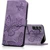 CXTcase Cover per Samsung Galaxy S21 5G,Pelle PU Portafoglio Custodia a Libro in Pelle Protettiva per Samsung Galaxy S21 5G,Flip Caso Custodia Samsung Galaxy S21 5G Case,Viola