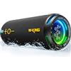 W-KING Cassa Bluetooth Potente Portatile, 40W Altoparlante Speaker Bluetooth Impermeabile IP67, APP EQ Personalizzata/Bassi Profondi, Audio Stereo 360° da Con Luci/V5.3/DSP/24H/TF/AUX,Per Doccia,Party