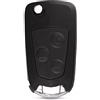 KSHSAA 3 pulsanti telecomando pieghevole chiave auto custodia custodia custodia accessori di ricambio adatti per Ford Focus KA Mondeo Uncut Blank