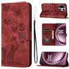 LSPCASA Cover per OnePlus 15 6.78 Custodia Cover Premium Pelle PU Portafoglio a Libro Flip Case Con Slot Per Schede e Funzione Supporto Gatto farfalla Custodia Case per OnePlus 15 6.78 Rosso