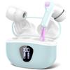 BESNOOW Cuffie Bluetooth, Auricolari Bluetooth 5.3 Stereo HiFi con 4 HD Mic, Cuffie Wireless In Ear ENC Cancellazione Rumore, 40 Ore LED Display Touch Control, Cuffiette Bluetooth IP7, Azzurro chiaro