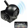 MHCABSR Telecamera di backup wireless migliorata Magnetic Hitch, ricaricabile a batteria WiFi posteriore 720P IP68 impermeabile per camion/camper/rimorchio per iPhone iPad