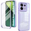 XCYYOO Cover Compatibile con Xiaomi Redmi Note 13 Pro 5G Antiurto Transparent Custodia TPU Anteriore e PC Indietro Protezione Schermo Integrata Doppia Faccia Cover Rugged 360° Protettiva Silicone Case, Viola