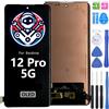 iYAiYO Schermo LCD Display Digitalizzatore Touch Screen Ricambio Compatibile con Realme 12 Pro 5G OLED Schermo Completo con Strumenti-Nero
