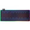 Itek E1 Tappetino per Mouse Gaming, RGB, XXL 350x250x3mm, Massima Precisione, Lavabile, Antiscivolo, Materiali Premium, Illuminazione RGB con 12 modalità - Nero Rosso