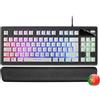 Mars Gaming MKAXWPT, dimensioni standard (100%), con cavo, connessione USB, tasti a membrana, illuminazione RGB LED, colore nero, design bianco
