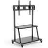 Ewent Supporto mobile da pavimento Ewent EW1541 Premium Heavy-Duty TV Stand 55" - 120" Nero