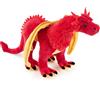 Myenergi Zappi Co - Grande peluche morbida e coccolosa - Animale di peluche realistico per bambini e ragazzi (Drago rosso)