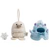 NICI mymochi, peluche a forma di foca Yuki, con fiocco di neve e costume da Yeti, 8 cm, confezionato in scatola regalo