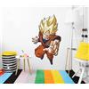 Merkloos Adesivi murali di Dragon Ball Super, Goku Super Saiyan, dimensioni 87 x 150 cm