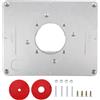Merkloos Piastra di supporto in alluminio per fresa, ideale per macchine da intaglio del legno fai-da-te - 11.81 x 9.25 pollici