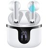Tiuieyin Cuffie Bluetooth Tiuieyin, cuffie wireless Bluetooth 5.3 intraauricolari con LED