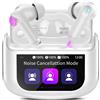 Thunelec Cuffie Bluetooth con touchscreen, cancellazione del rumore ANC+ENC, microfono e illuminazione bianca