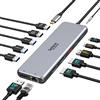 SELORE&S-GLOBAL Hub USB-C, stazione dock USB-C con doppia uscita HDMI, 13 porte in 1. Adattatore USB-C con doppia uscita HDMI