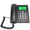 Merkloos Telefono con riconoscimento del chiamante, funzione altoparlante, colore nero, tasti grandi, ideale per il lavoro da casa, telefono senza batteria