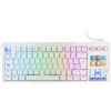 Mars Gaming MKMASTERW, tastiera compatta (80-87%), con cavo, connessione USB, interruttori meccanici, colore bianco