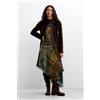 Desigual, cappotto in velluto con cerniere, Donna, Cotone, Marrone, L