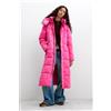 Desigual, cappotto imbottito lungo, Donna, Poliestere, Rosso, L