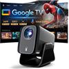 LYNCAST Proiettore Smart GTV 4K Support 2000 ANSI 1080P Nativo Autofocus AI HDR10