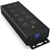 ICY BOX IB-HUB1703-QC3 Dockingstation Hub 7 Porte SuperSpeed USB 3.0 Nero