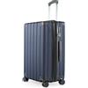 Hauptstadtkoffer Q-Damm Trolley Medio (68 cm) 71-89 L, Blu scuro | Scocca Rigida ABS · Serratura TSA · Espandibile · 4 Ruote · Parti Sostituibili · Bagaglio da Stiva · Vacanze · 1-2 Settimane