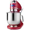 Maxima Impastatrice Planetaria Maxima 9360760 - 7L - fino a 2kg di Pasta - Rosso lampone