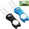 FGXY 2 Pezzi Forcelle Da Golf Strumento Di Marcatore, Pitch Fork Golf, Golf Divot Strumento Di Riparazione, Per La Riparazione Di Tappeti Erbosi Verdi E Golf, Con Pennarello Magnetico Per Golfisti