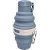 ECMQS Bottiglia d'acqua pieghevole in silicone per ciclismo, copertura | Corpo in silicone con profilo, meno spazio necessario dopo l'uso, opzione di trasporto per escursioni e routine all'aperto
