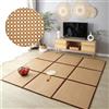 Generic Materassino giapponese in rattan pieghevole, tipo futon o tatami, con borsa | Il tappetino tatami futon in rattan antiscivolo è adatto per dormire sul pavimento, giocare, fare yoga e altro ancora; si